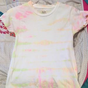 Homemade child tie dye shirt